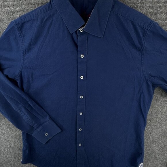 Robert Graham XL Classic Fit Blue Paisley Button Up Shirt Long Sleeve Cotton - Picture 2 of 16